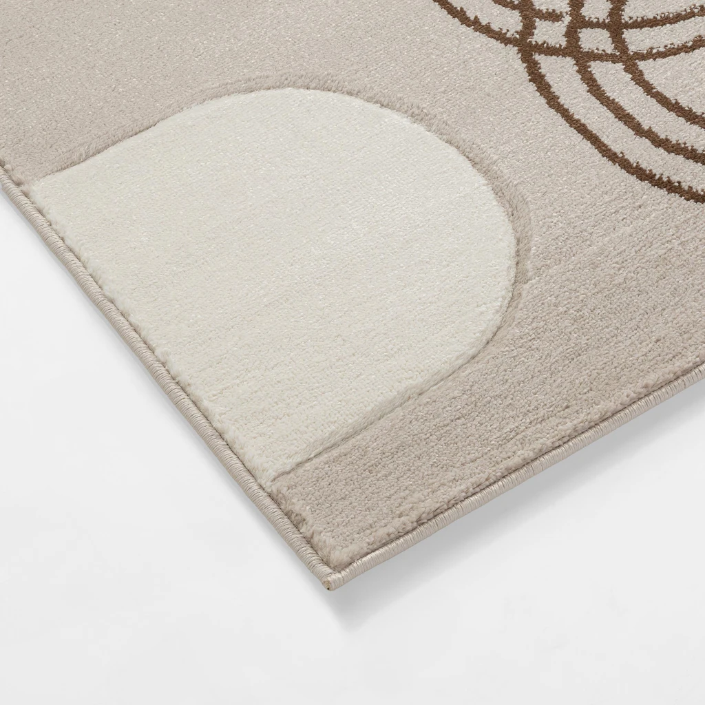 Koberec art déco béžový MILLEY 80x150 cm