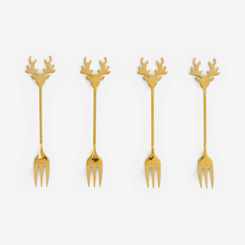 Sada vidliček s ozdobným koncem RUDOLF 4 ks