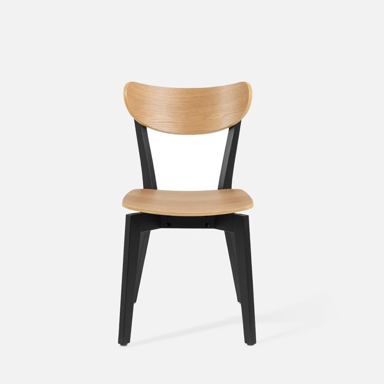 Dřevěná židle v retro stylu BLACKY černá