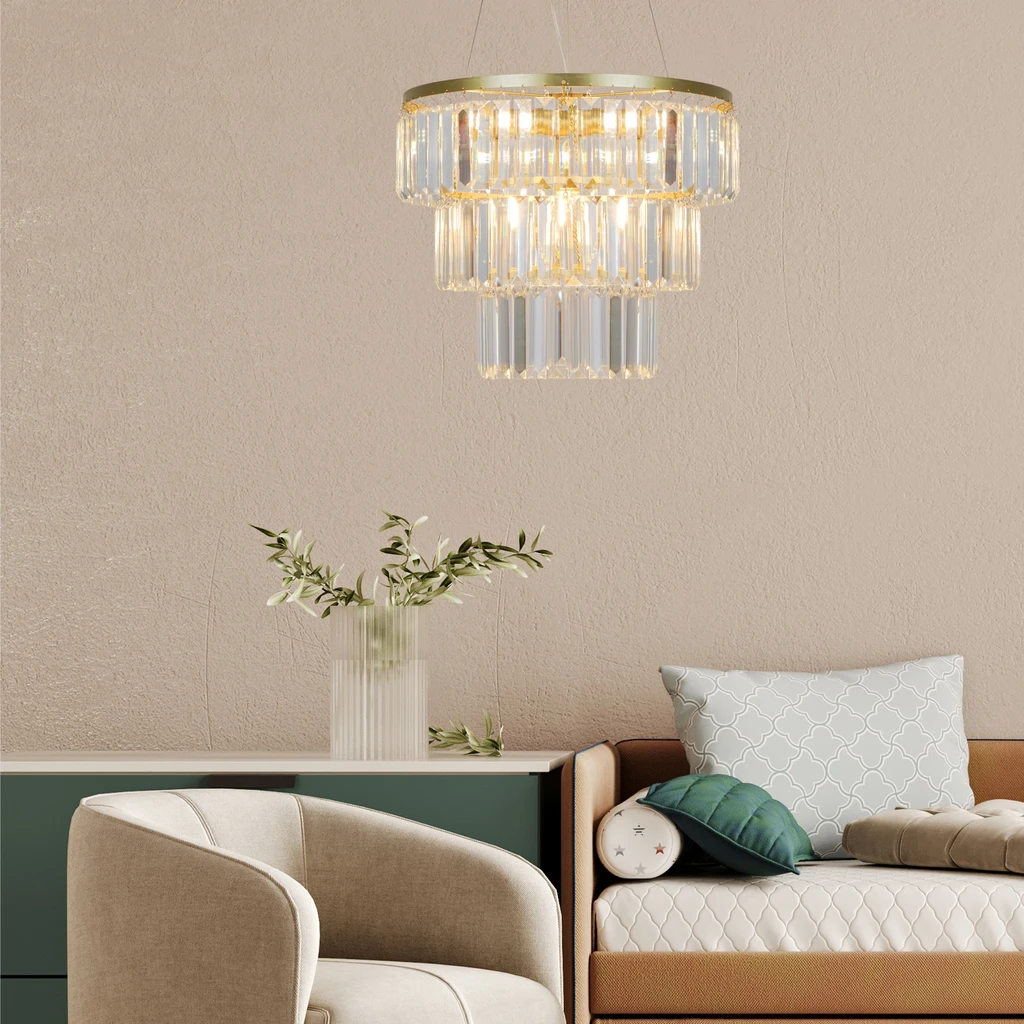 Lampa wisząca TIFANNY posiada oprawę przeznaczoną dla 4 żarówek typu E14 o mocy maksymalnej 40W.