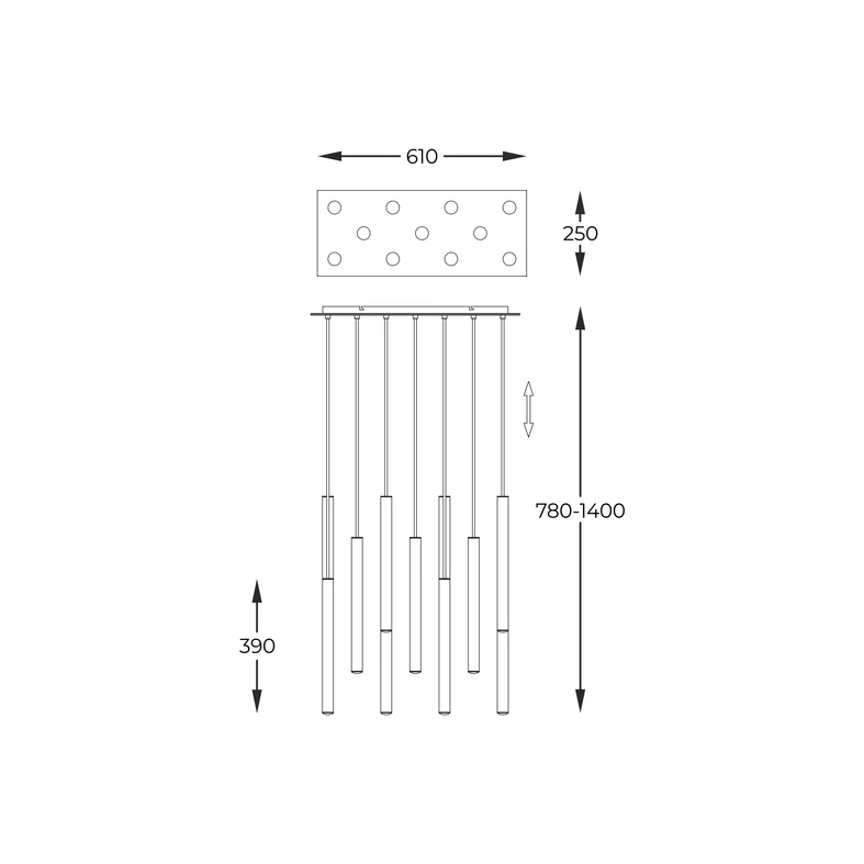 Závěsné LED svítidlo LOYA P0461-11A-B5SC