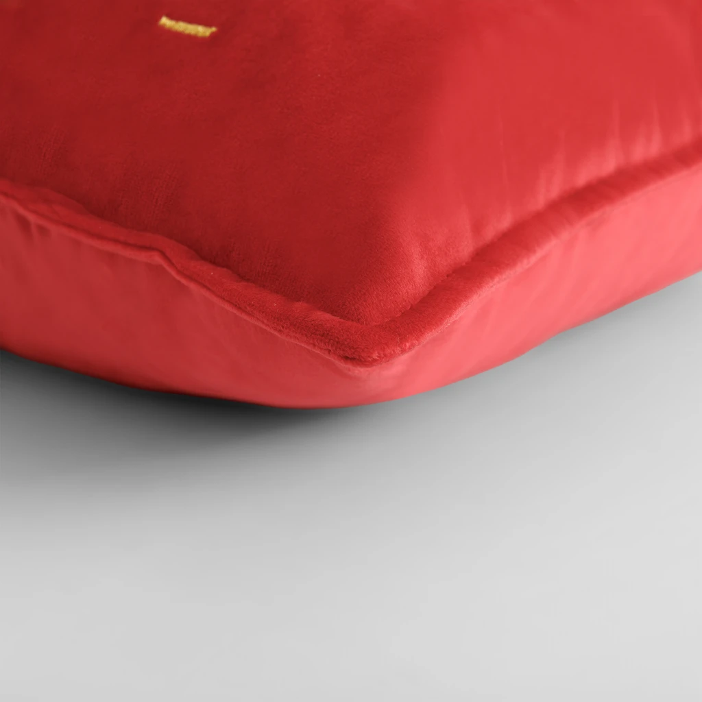 Povlak na polštář s soby červený TWINKLE 45x45 cm