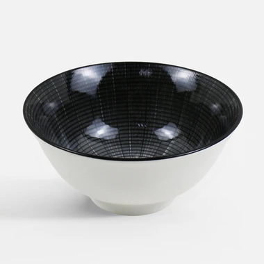 Bílo-černá porcelánová miska OTTICO 650 ml