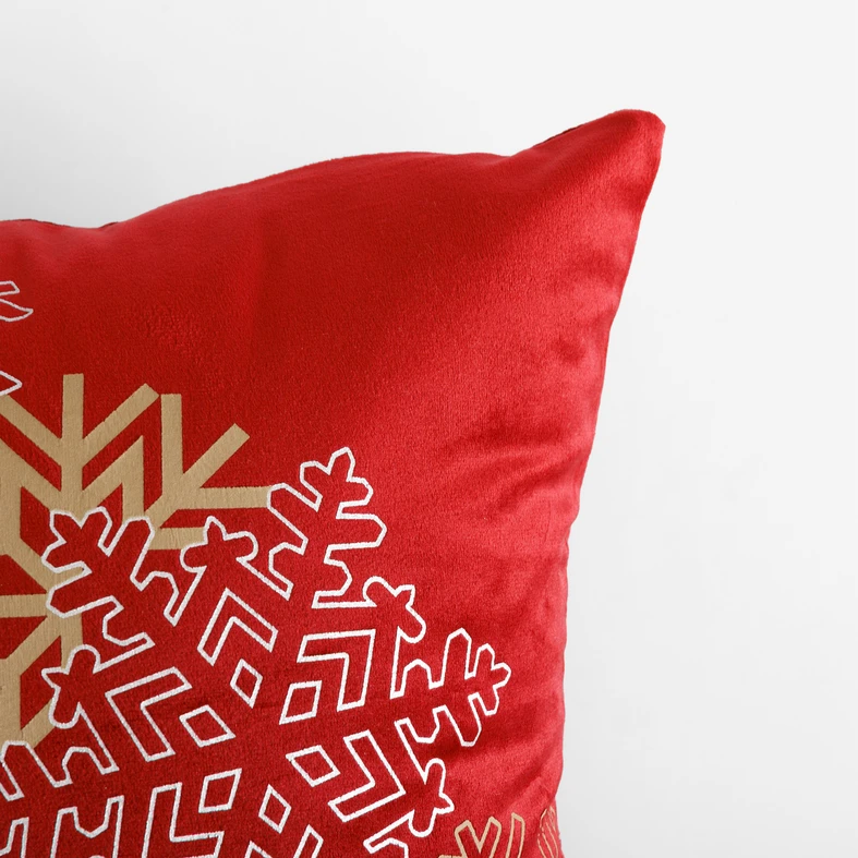 Povlak na polštář vánoční červený SNOV 45x45 cm