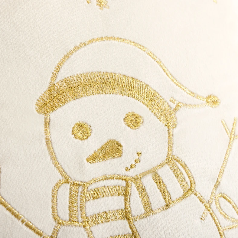 Povlak na polštář s bílým sněhulákem TWINKLE 45x45 cm