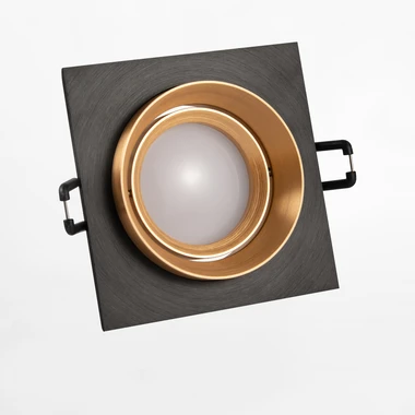 Zápustné svítidlo LIKA Q čtvercové černo-zlaté