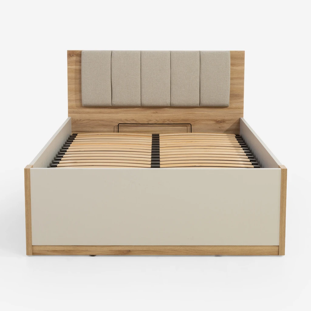 Postel s úložným prostorem a roštem OAK SQUERE 120x200.