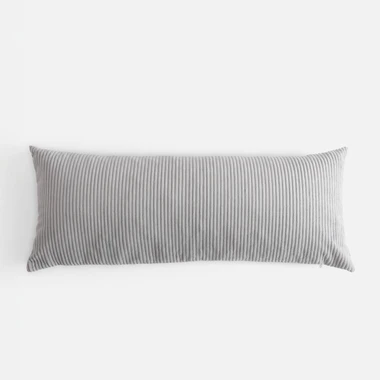 Dekorační polštář šedý MILA CORD 100x40 cm