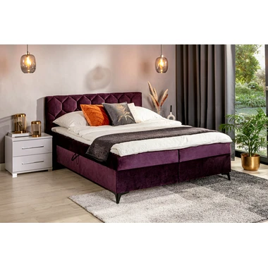Postel boxspring s úložným prostorem MEGAN PU 160x200 cm