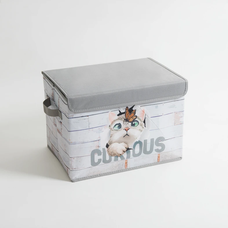 Úložný box šedý 37x27x26 cm