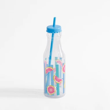 Láhev s brčkem 650 ml MIX