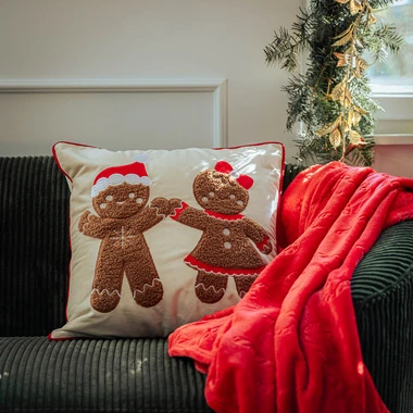 Vánoční deka MERCI červená 130x160 cm