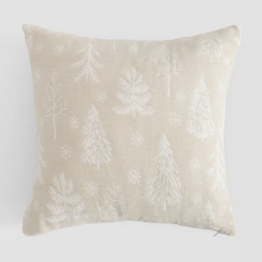 Povlak na polštář se stromečky krémový ENJOY 45x45 cm