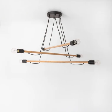 Závěsné svítidlo ze světlého dřeva HELIX VI WOOD