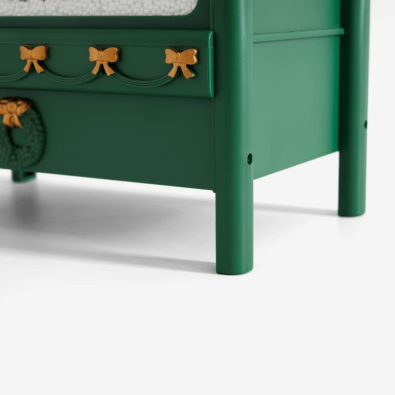 Hrající dekorace LED POŠTOVNÍ SCHRÁNKA zelená 40 cm