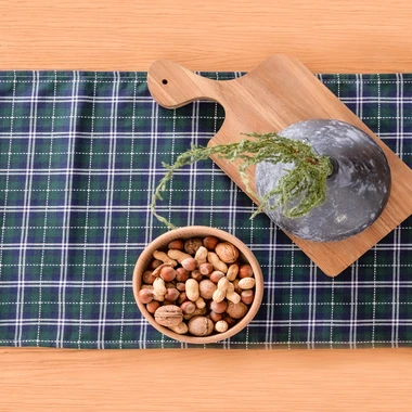 Kostkovaný zelený běhoun NEWPORT 40x120 cm