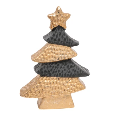Vánoční ozdoba STROMEČEK černo-zlatá 20,5 cm