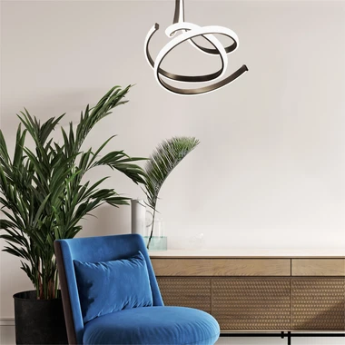 Černé LED stropní svítidlo VISO 60 cm