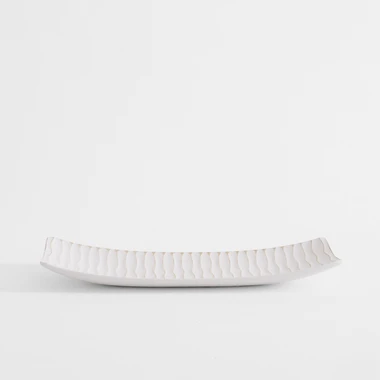 Dekorativní bílý talíř 34x13 cm