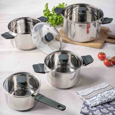 Sada 4 hrnců na indukci a plyn LINDE