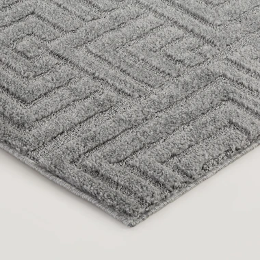 Šedý koberec geometrický LA CASA 3D 160x230 cm