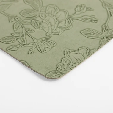 Zelené prostírání KVĚTY 43x30 cm