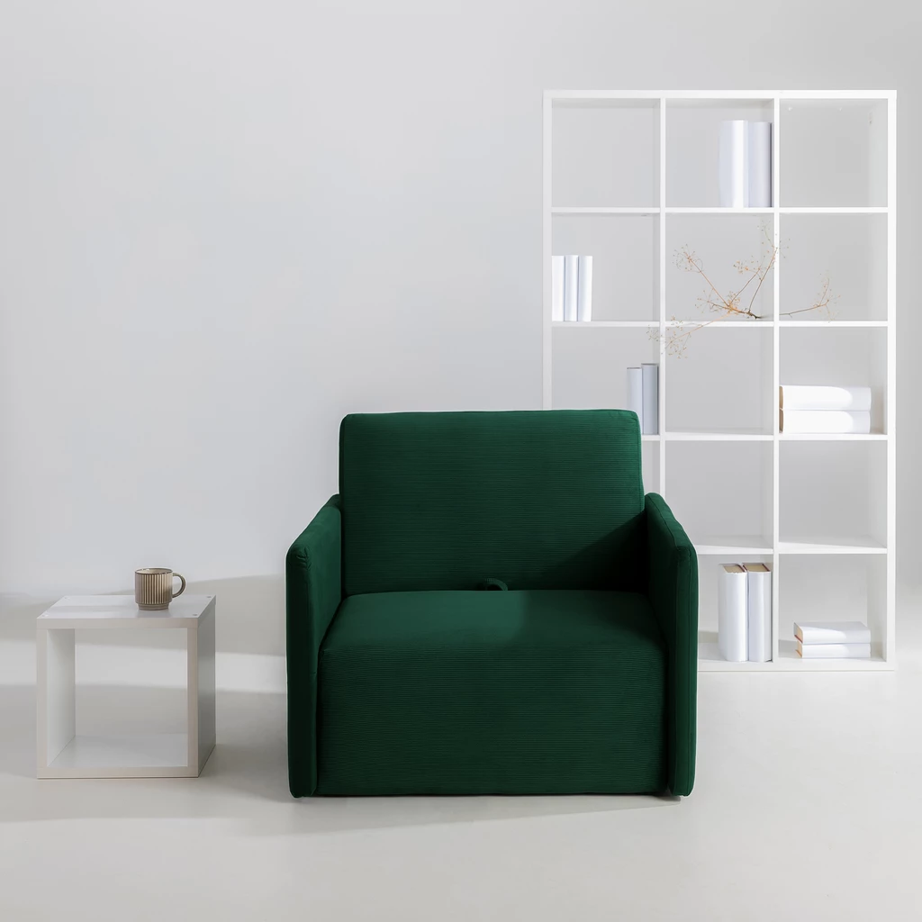 Sofa amerykanka zielona 93 cm MIKE