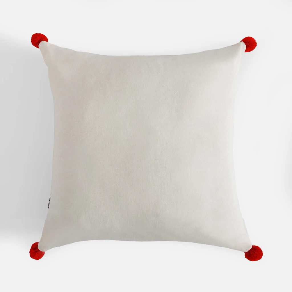 Vánoční povlak RETRO se sněhulákem bílý 45x45 cm