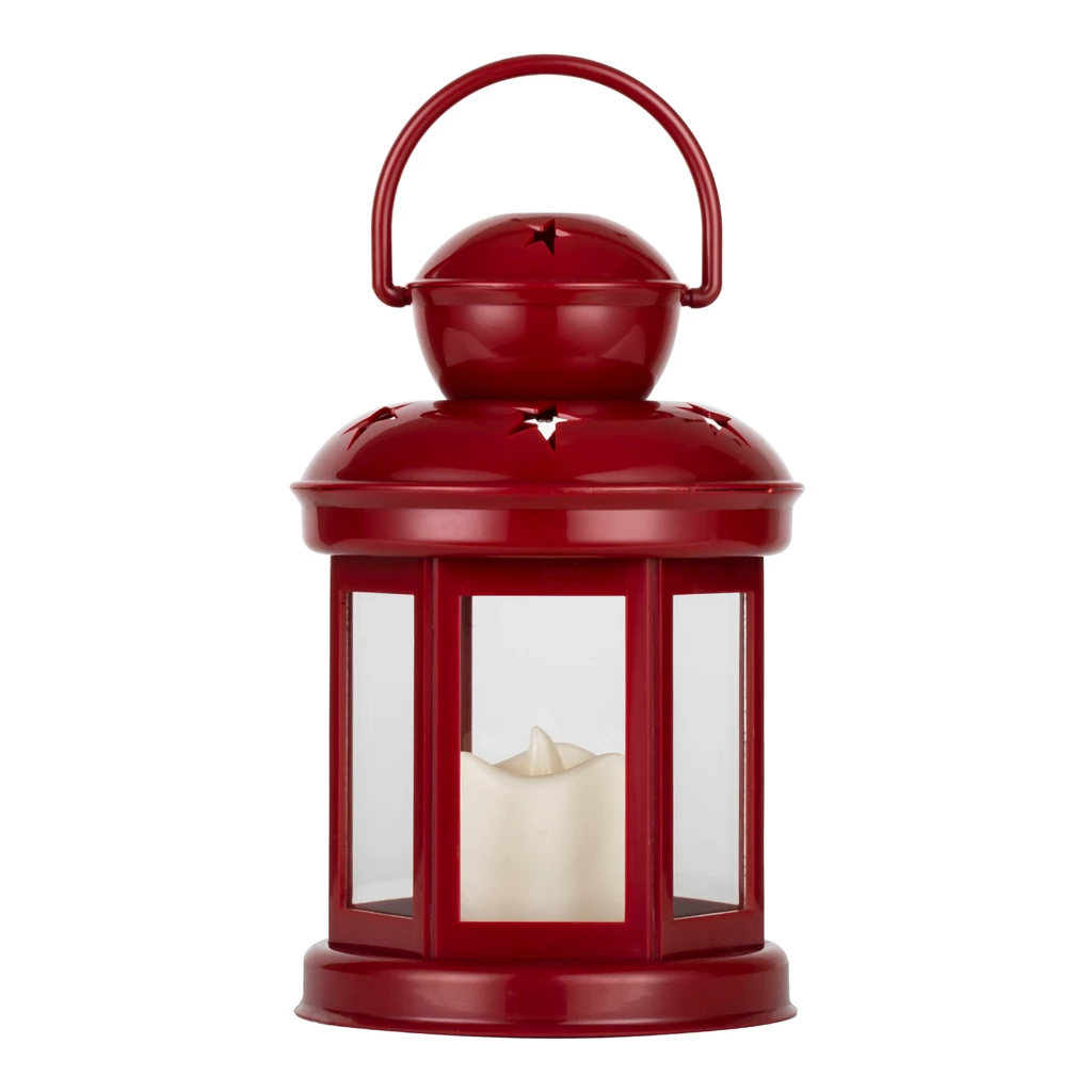 LED lucerna červená 19 cm
