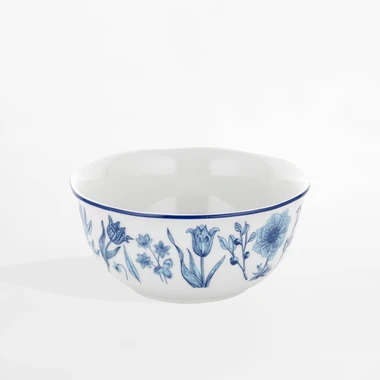 Keramická salátová miska s modrými květy COLETTE 488 ml