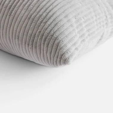 Dekorační polštář šedý MILA CORD 100x40 cm