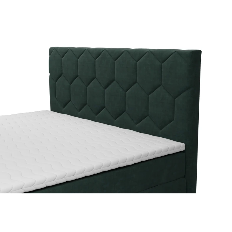 Postel boxspring s úložným prostorem zelená MEGAN PU 180x200 cm