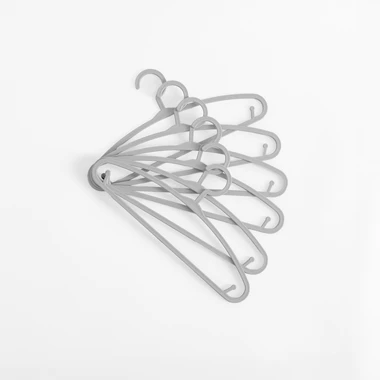 Sada dětských šatních ramínek šedých 6 ks