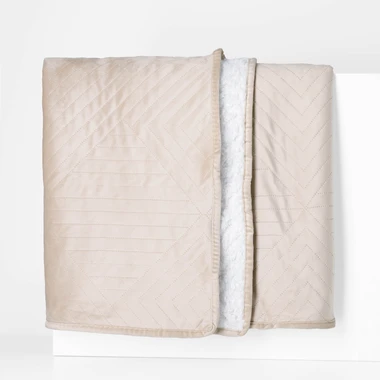 Béžový přehoz na postel CALDO 220x200 cm