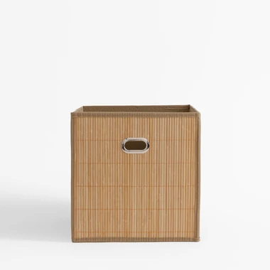 Hnědý skládací úložný box 28x28x28 cm