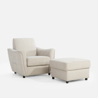 Křeslo s úložným prostorem MONO II světle šedé