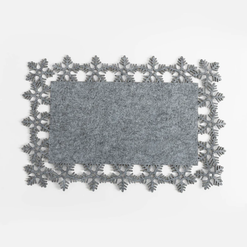 Filcová vánoční podložka šedá 30x45 cm