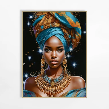 Barevný obraz na plátně AFRIKA ŽENA I 62x82 cm