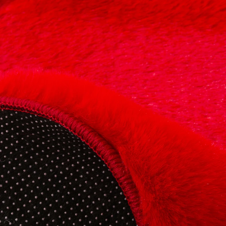 Kulatý červený koberec RABBII 100 cm