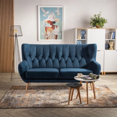 3místná pohovka ušák tmavomodrá KELSO