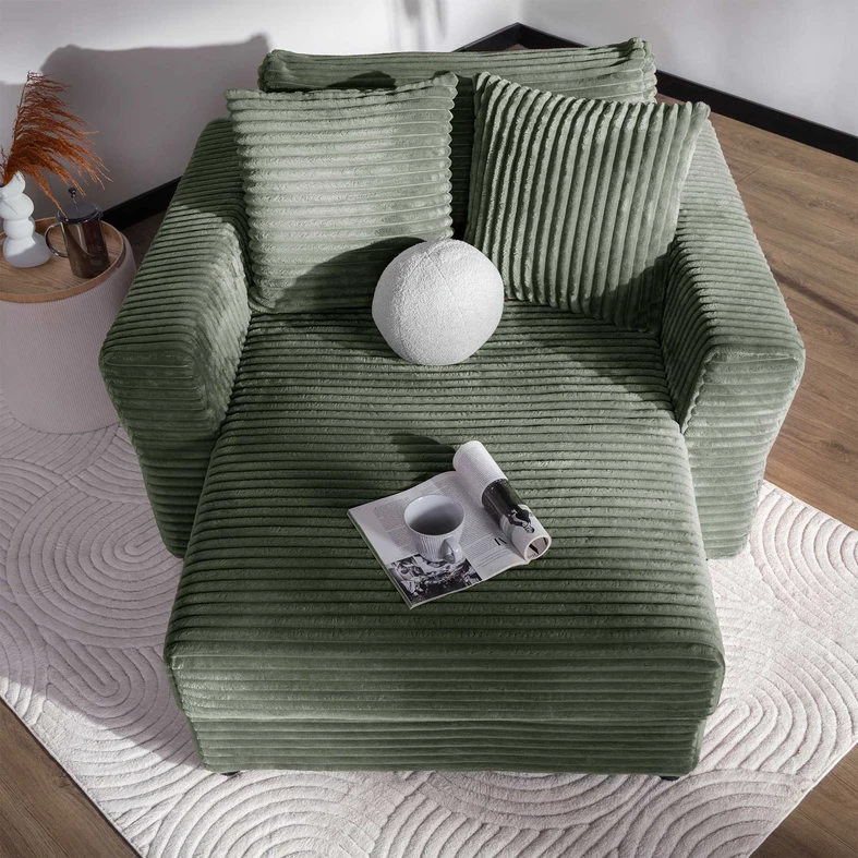 Křeslo loveseat zelené NOEMI
