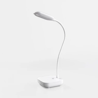 Bílá stolní lampa LED 7W s USB nabíjením
