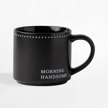 Černý porcelánový hrnek 490 ml