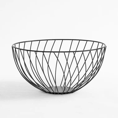 Černý košík na ovoce 25 cm