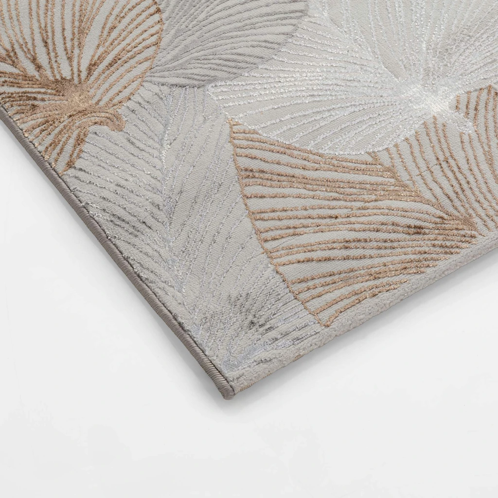 Moderní koberec s listy, 80x150 cm
