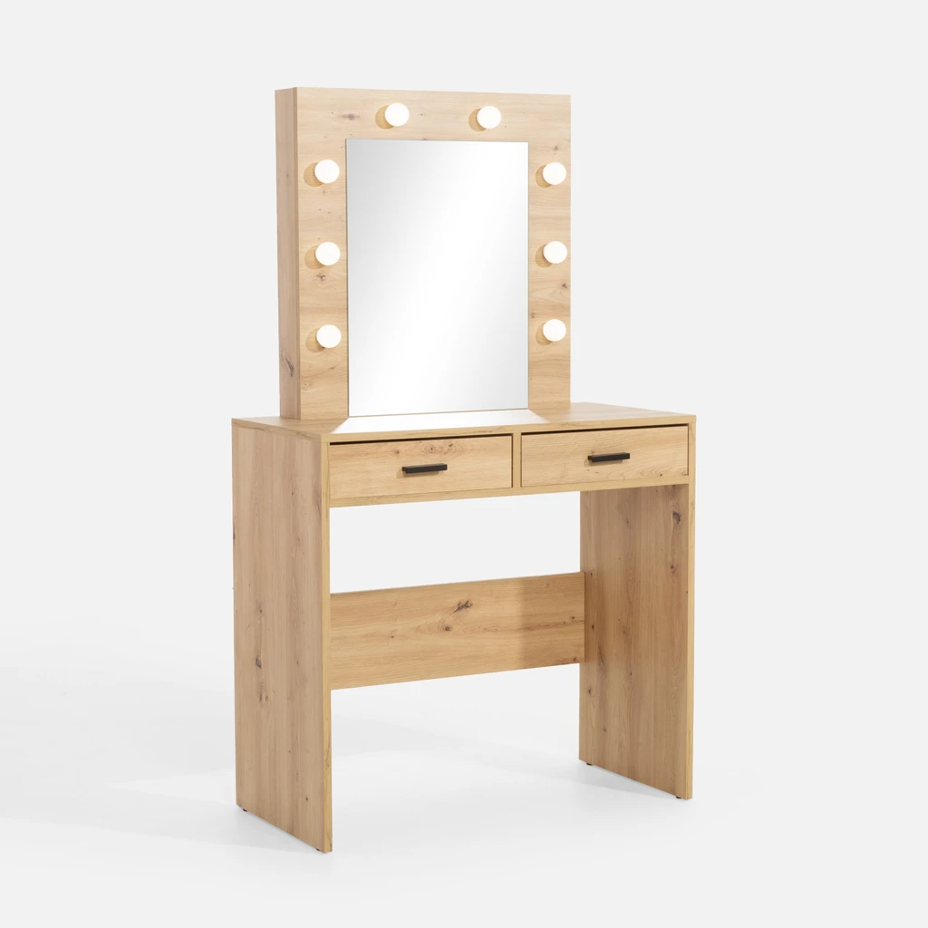Toaletní stolek s osvětlením EMMA dub artisan