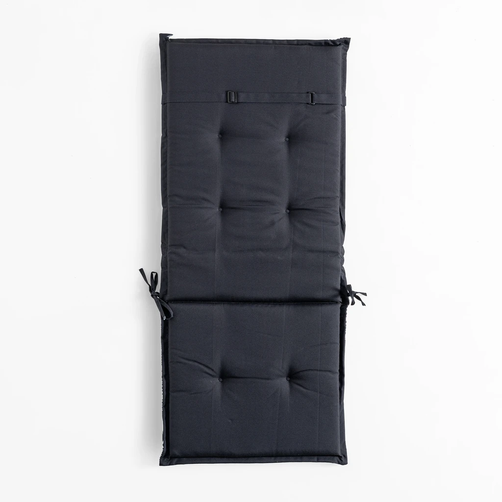 Černý polstr na židli SAMBA 50x118 cm