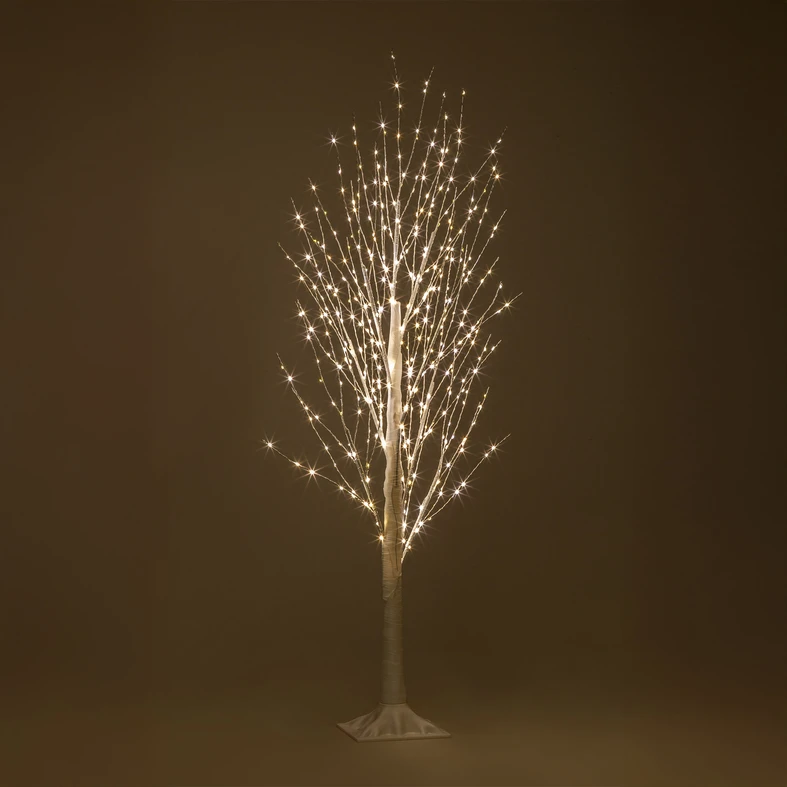 LED dekorace stromek IP44 120 cm bílý