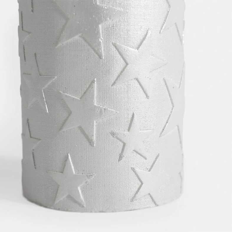 Stříbrná svíčka HVĚZDA 6,5x14 cm