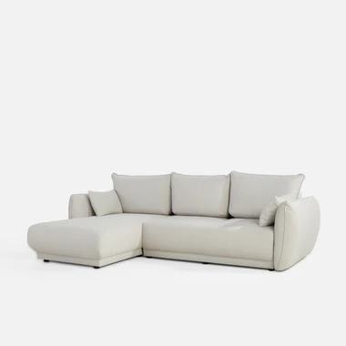 Světle béžová rozkládací rohová sedací souprava LOREN levá